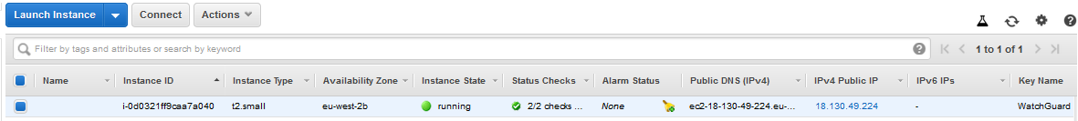 WatchGuard Dimension Setup on AWS 19